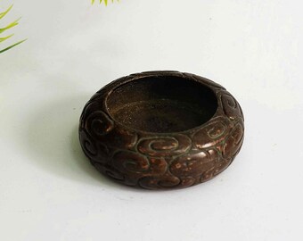 Quemador de incienso tallado en bronce vintage, decoración del hogar