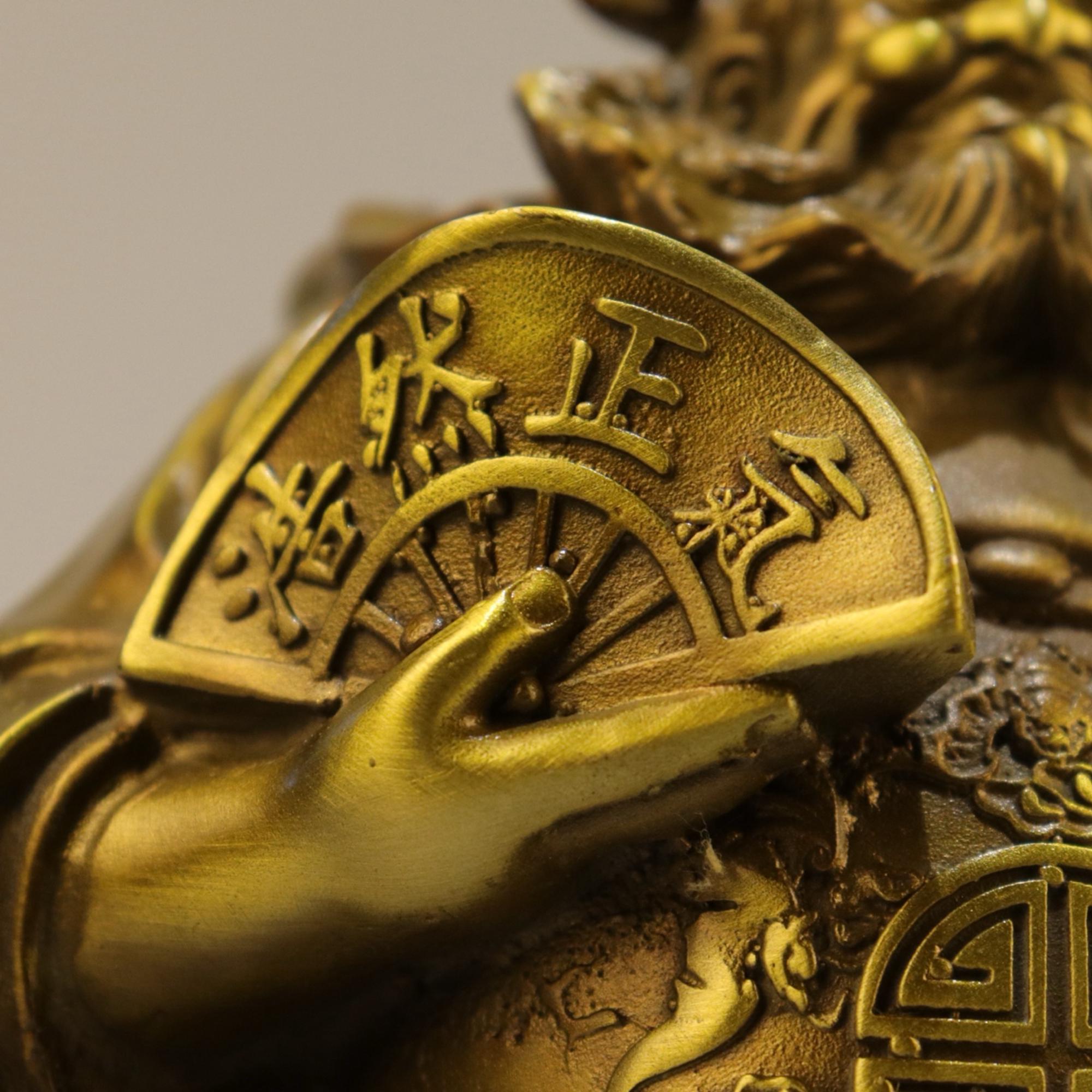 Vintage Brass Carved Taoist Zhong Kui (the Ghost-catching God