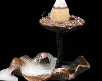 Quemador de incienso vintage de rana tallada en bronce, decoración del hogar