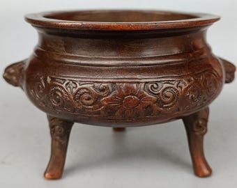精巧なブロンズ彫刻香炉 - 室内装飾と風水像 - Etsy 日本