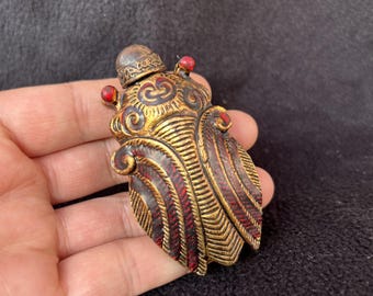 ヴィンテージ陶器彫刻 雄鶏の嗅ぎタバコ瓶 - Etsy 日本