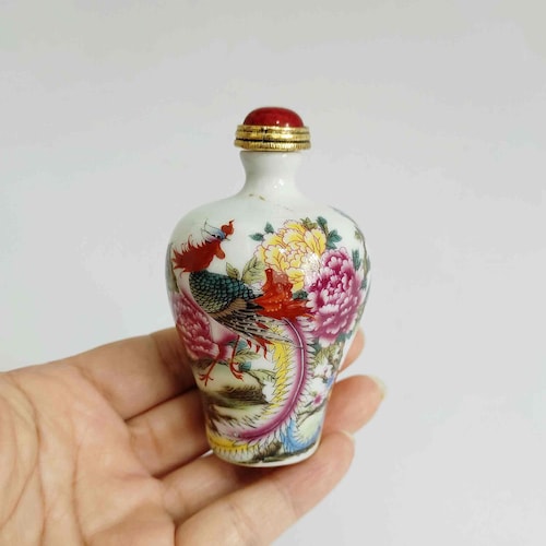 ヴィンテージの青釉陶器製龍模様ひょうたん型花瓶 - Etsy 日本