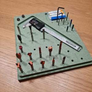 Pack organisateur CNC pour fraises cnc rangement(6-3mm) or (6-6.35-3),(8-3),(6-8-3) – Support Rangement pour embouts, clés, pied à coulisse.