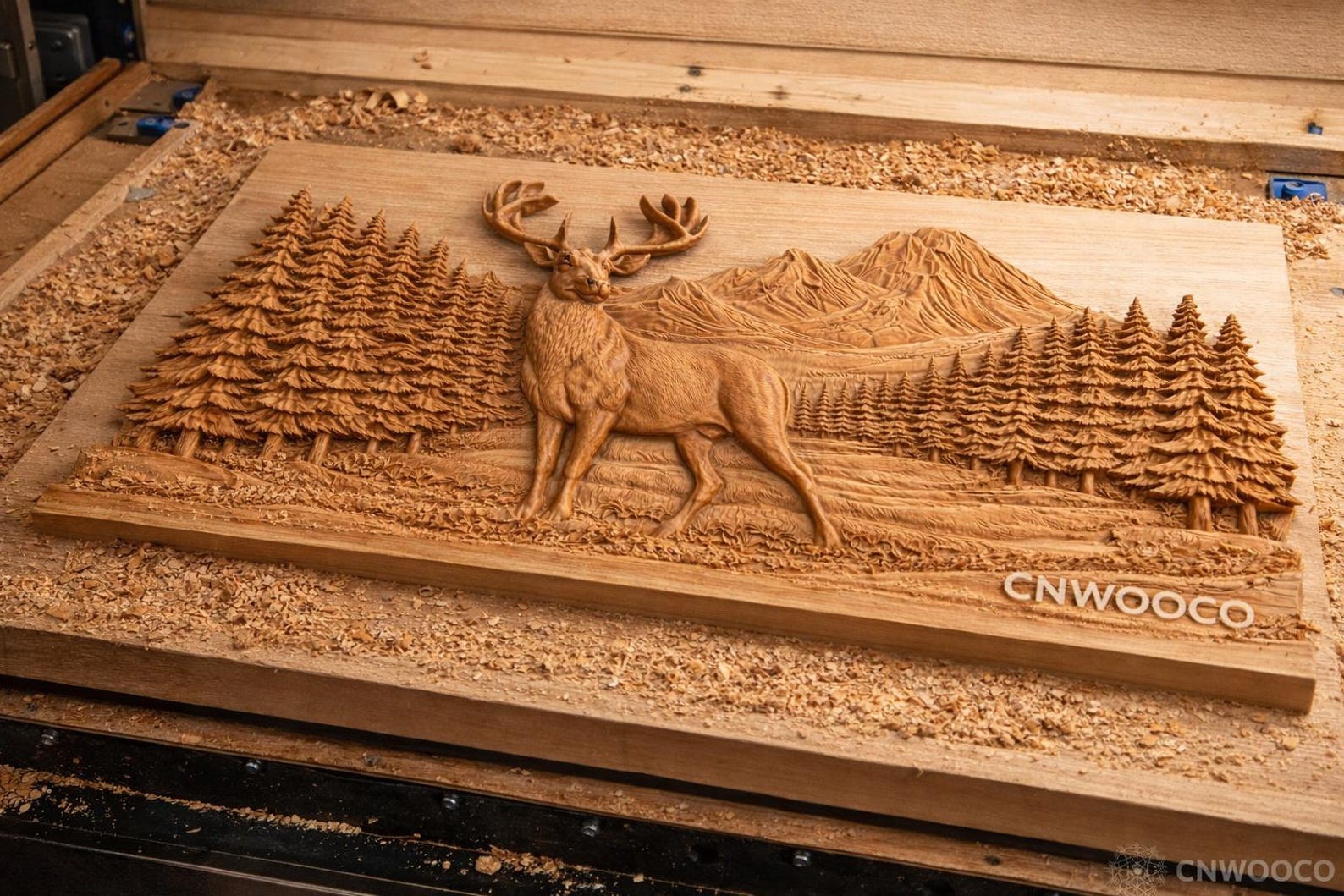 Deer Mountain CNC 3d Relief STL File – Buck Panorama Bas Relief for CNC ...