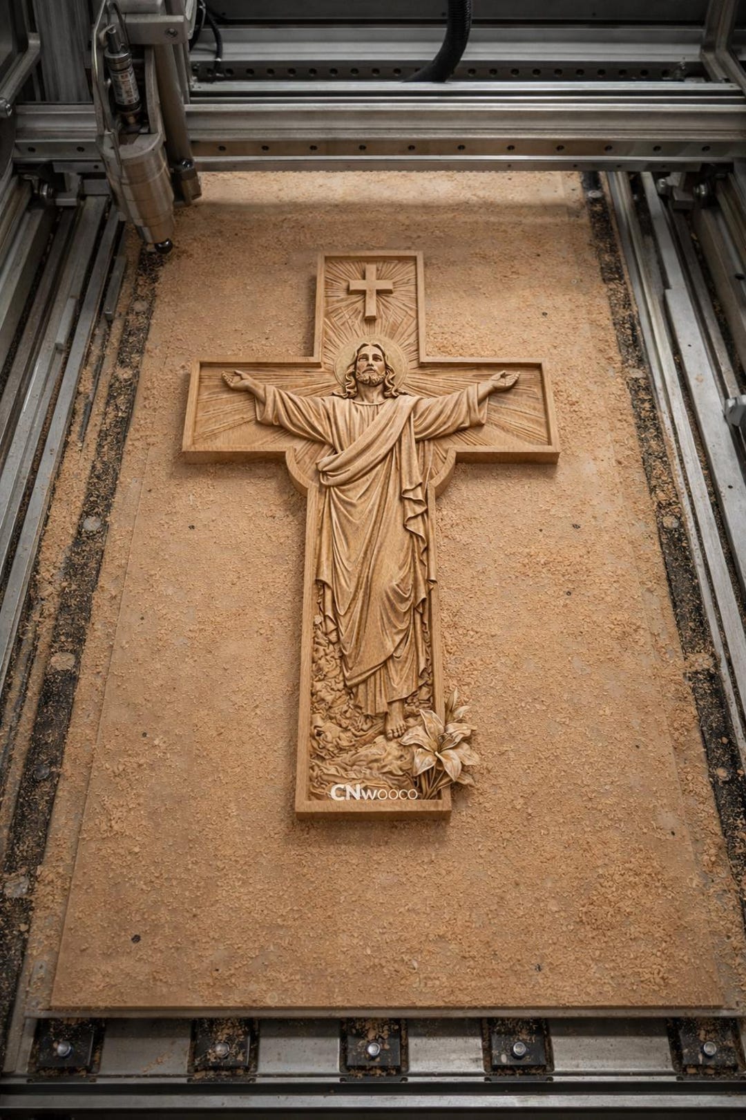 Jesus Christ Cross CNC 3d STL File – Christ Wall Art Bas Relief for CNC ...