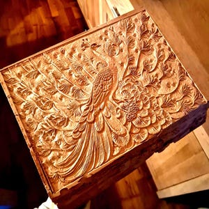 Modèle 3D de paon STL, relief 3D, sculpture CNC