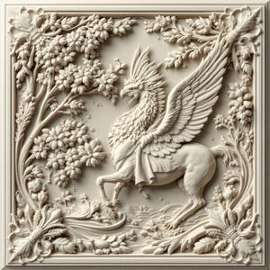 Modèle 3D d'aigle art STL, relief 3D, sculpture CNC