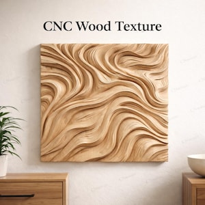 CNC STL Wood Texture Relief Panel, Abstract Flow Pattern, CNC Carving File, Woodworking Wall Decor, Cabinet Door Texture Design