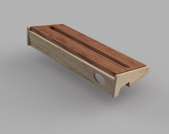 Archivos de pedalera CNC: Pedalera de guitarra pequeña DXF SVG PDF STL CRV3D CRV Descarga digital