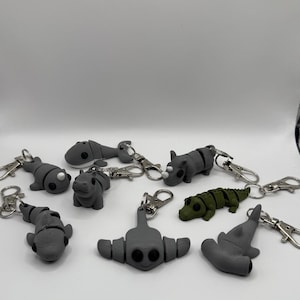 3D Printed Animal Gift – Mini Keychain or Figurine | Pick Your Animal | Cute Stocking Stuffer or Gift
