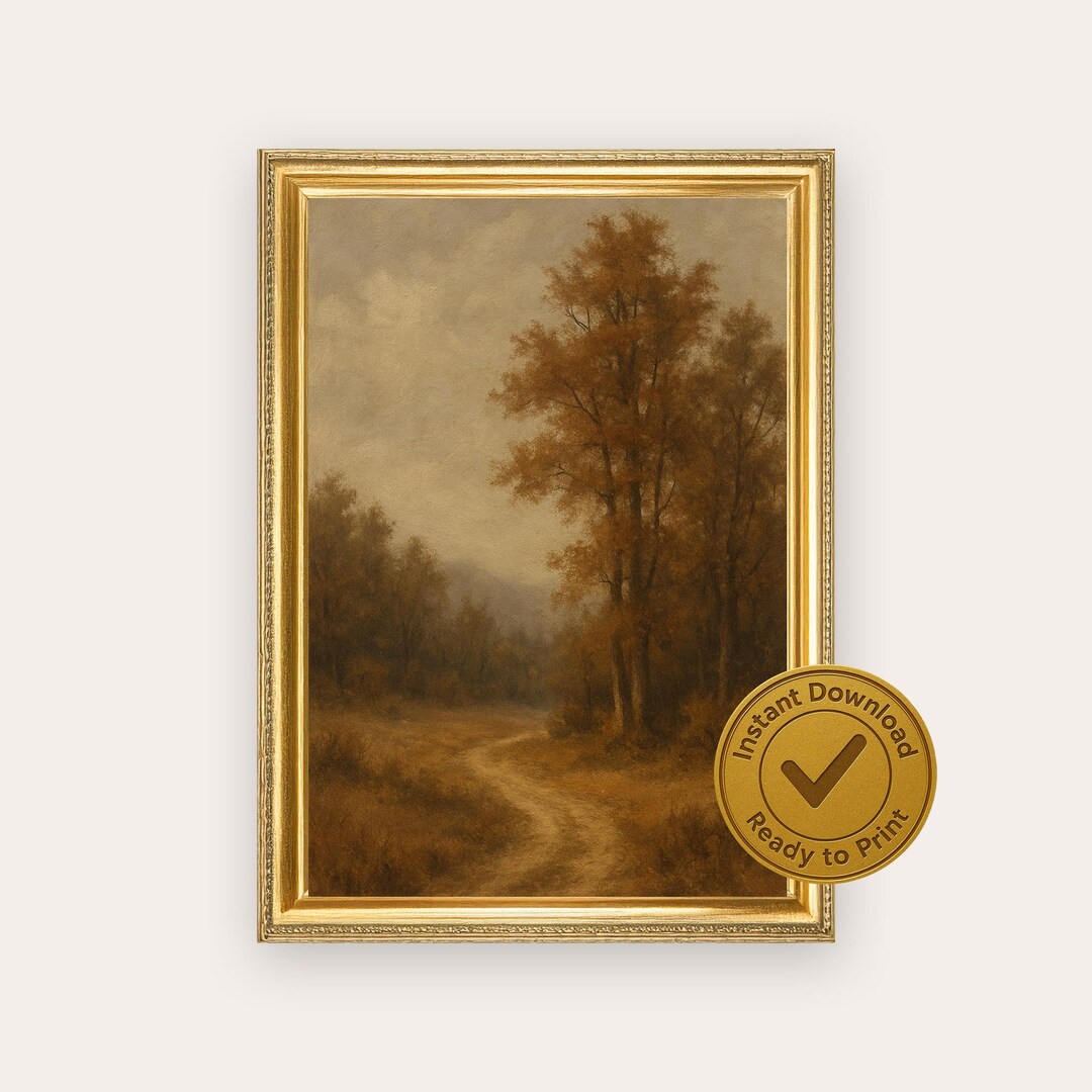 PRINTABLE ART | Autumn Forest Wall Art – Fall Tree Landscape Poster ...
