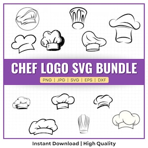 Chef SVG Bundle: Baking & Cooking Clipart (Digital Download)