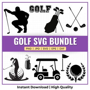 Golf SVG Bundle: Clipart, Golfing Design (Digital Download)