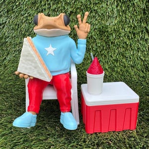 3D Printed Sapo Concho Playero: Puerto Rican Collectible with Magnetized Accessories