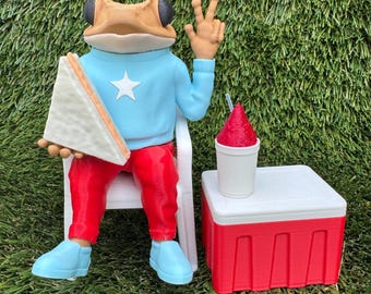 3D Printed Sapo Concho Playero: Puerto Rican Collectible with Magnetized Accessories
