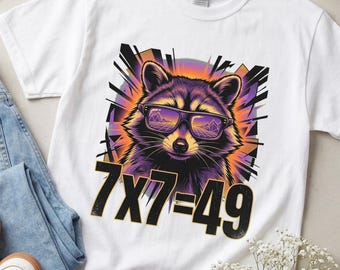 Minimalist Aesthetic T-Shirt, Inappropriate Embarrassing T-Shirt, 7x7 meme, Viral Math Meme T-Shirt, Y2K Graphic Tee