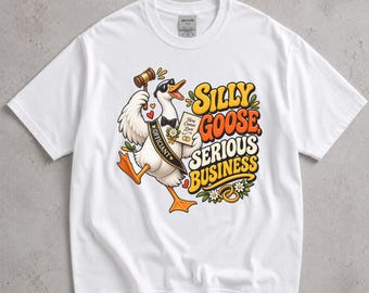 Silly Goose Serious Business Shirt, Funny Wedding Officiant Tee, Ceremony Humor Gift, Goose Lover Marriage Apparel
