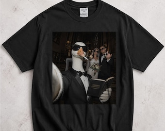 Wedding Officiant Goose Shirt, Funny Ceremony Selfie Tee, Marriage Humor Gift, Wedding Party Apparel, Silly Goose Meme