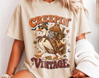 Creepin for Vintage Shirt, Funny Goose Thrifting Tee, Secondhand Treasure Hunter Gift, Retro Thrift Store Lover Apparel