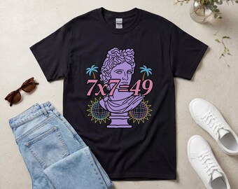 Gen Z, Funny Gen Z Meme T-Shirt, Minimalist Aesthetic T-Shirt, hm, Funny Sarcastic Math T-Shirt, Y2K Graphic Tee, 7x7 meme