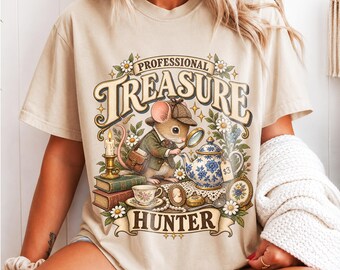 Professional Treasure Hunter Shirt, Funny Thrifting Tee, Estate Sale Lover Gift, Vintage Secondhand Shopping Apparel