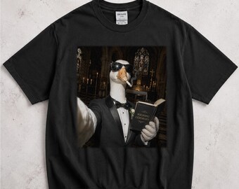 Wedding Officiant Goose Shirt, Funny Church Selfie Graphic Tee, Marriage Ceremony Humor, Silly Goose Gift, Wedding Apparel