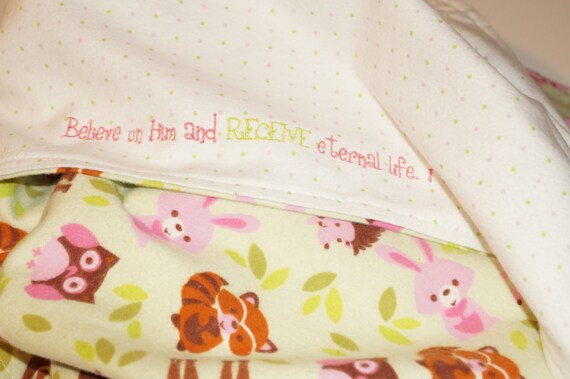scripture baby blanket