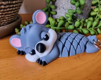 3D Printed Koala Keyring | Flexible PLA Bag Charm