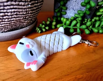 Gelenk 3D gedruckte Katze Schlüsselbund | Flexibler Fidget Haustier Anhänger