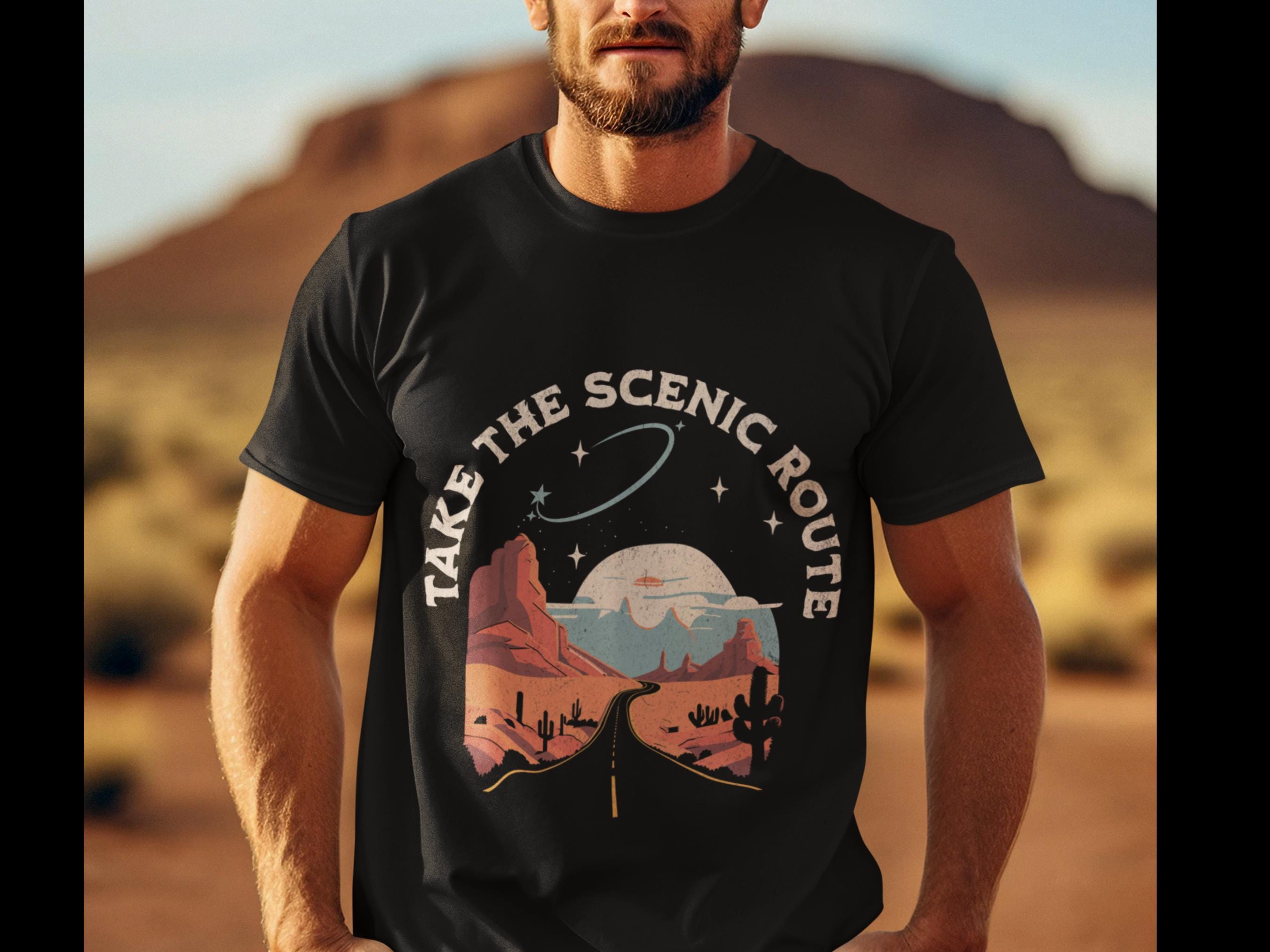 Take the Scenic Route, Scenic Route Unisex Softstyle T-Shirt, Adventure Tee, Wanderlust Top, Nature Lover Shirt, Travel Clothing