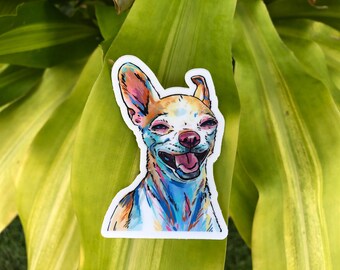 Chihuahua Sticker Decal for Chichi Mama, cute dog art Chihuahua, Gift For Dog Lover, Chichi Memorial, Chihuahua Sticker Art, Cutest Dog,
