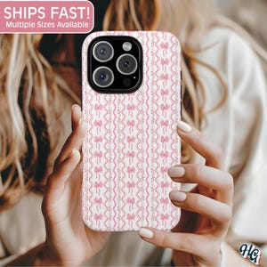 Kokette Handyhülle Rosa Schleife Hülle Süße Schutzhülle Handyhülle Geschenk für sie Ästhetische Hülle iPhone 16 Floral Phone Case Preppy iPhone 15