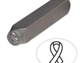 Steel Stamp Punch for Beading & Jewelry Making (Awareness Ribbon)