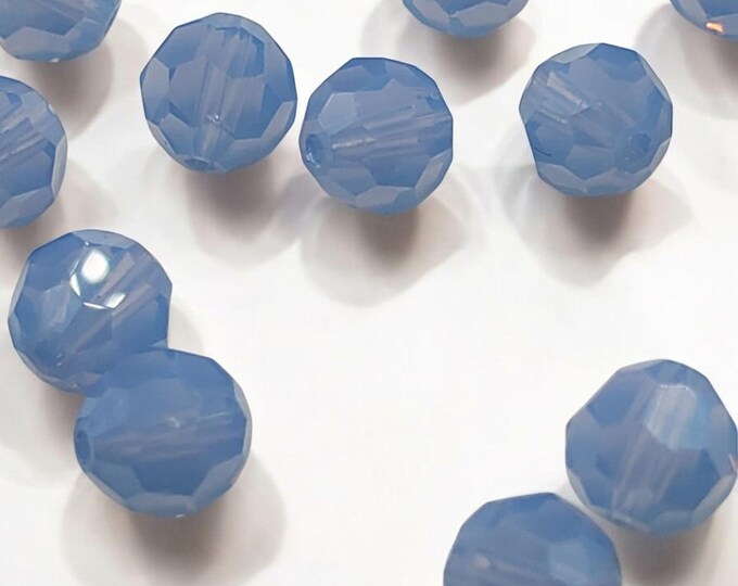 100 Perles Toupies En Cristal Preciosa 4 Mm Couleur Caribbean Blue Opal