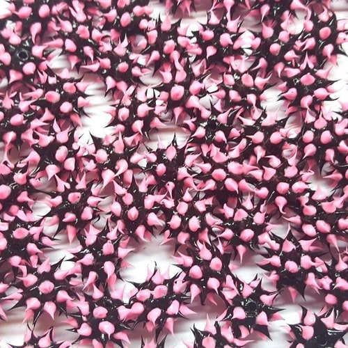 8mm Pink & Light Pink Rubber Spike Beads Set of 10 Etsy