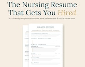 Nursing Resume Template New Graduates | RN | Editable Word, ATS-Ready