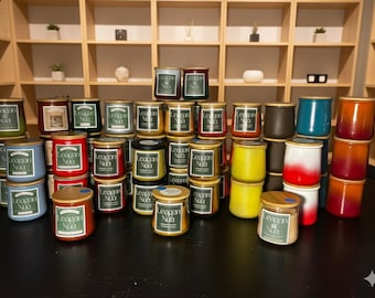 Leagan Nua 4 oz Candles Fall/Winter Scents- Upcycled Yogurt Jars