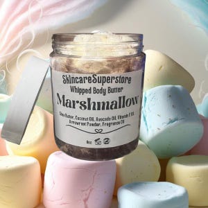 Whipped Marshmallow Body Butter, Natural Body butter, Vegan Ingredients, Hydrating body butter