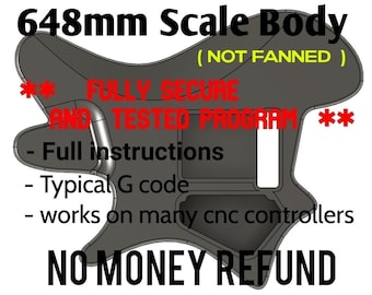 Cuerpo de guitarra Telecaster sin clavijero (HUMBUCKER - SINGLECOILS) Archivo CNC (Descarga digital)