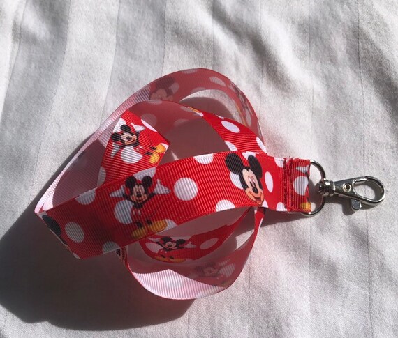 teacher gift party theme park cruise student work wedding Ribbon Lanyard just married mask holder Mickey Minnie Mouse honeymoon