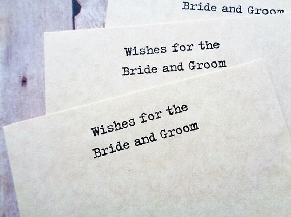 Items similar to Make a Wish Cards Wedding Bride Groom Wishes Rustic 