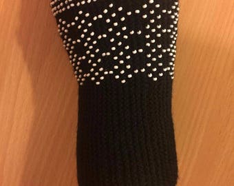 Handmade Knitted wrist warmers / fingerless gloves / wristband