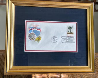 Framed South Carolina Statehood First Day Cover - 1988 Bicentennial Stamp - Collectible