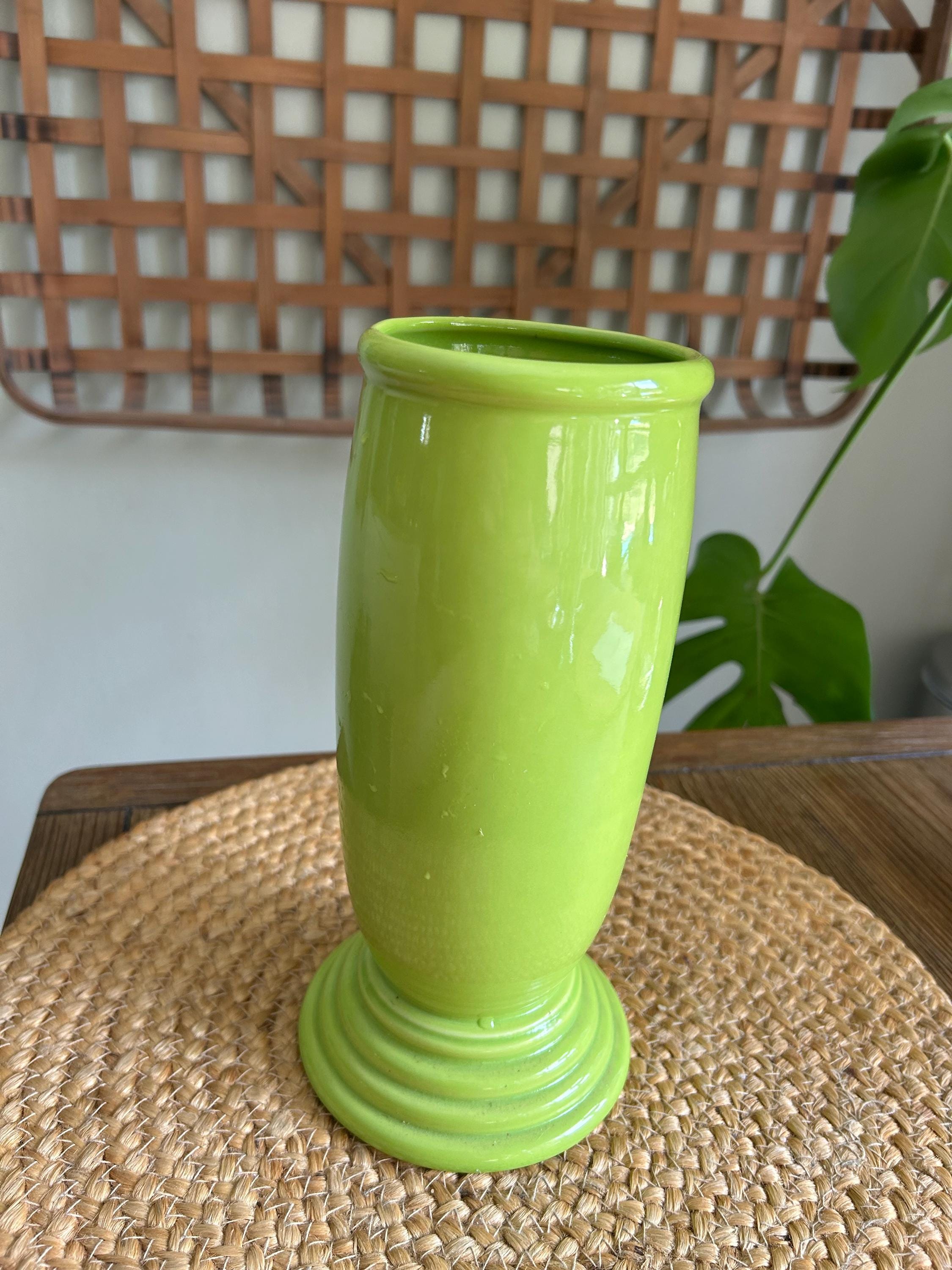 Fiestaware Vintage Chartreuse Vase – Bright Retro Pottery