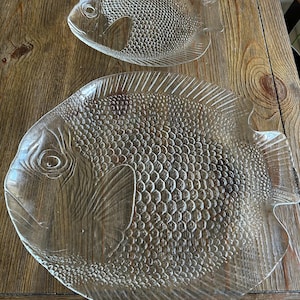 Vintage Arcoroc France Textured Clear Glass Platter