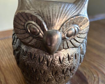 F.B. Rogers MCM Shelf Decor: Mid-Century Modern Silverplate Owl