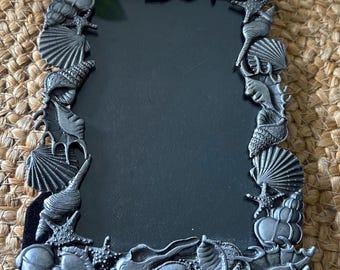 Vintage Pewter Coastal Nautical Picture Frame | Beach House Decor