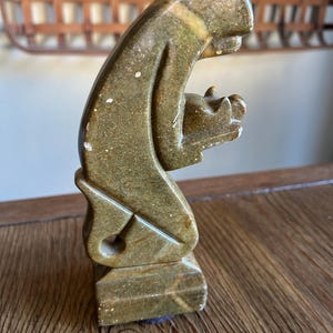 Hand-Carved Marble Mother and Child Statue - Brazilian Vintage Art