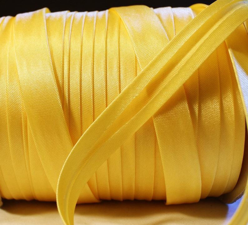 Gold Satin Bias Tape Bias 5/8 Inch 15mm Single Fold 5 Etsy