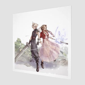 Cloud x Aerith - Final Fantasy VII Rebirth - Impresión artística de edición limitada